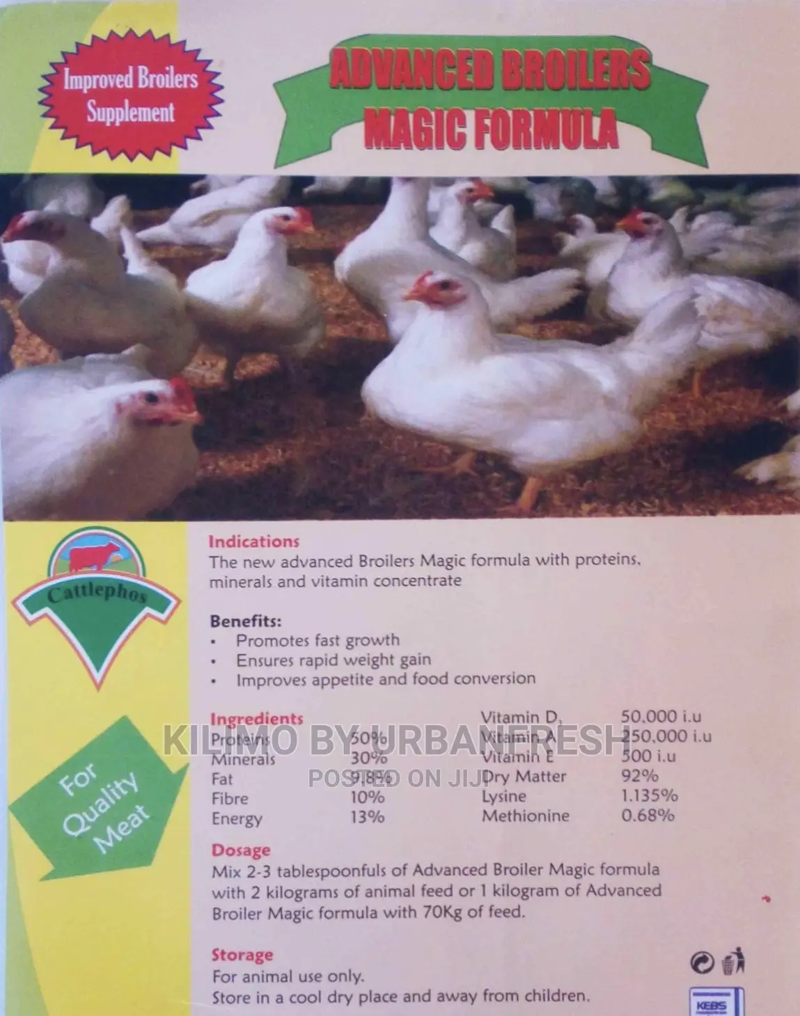 Broiler Concentrate Formula. 5 KGS