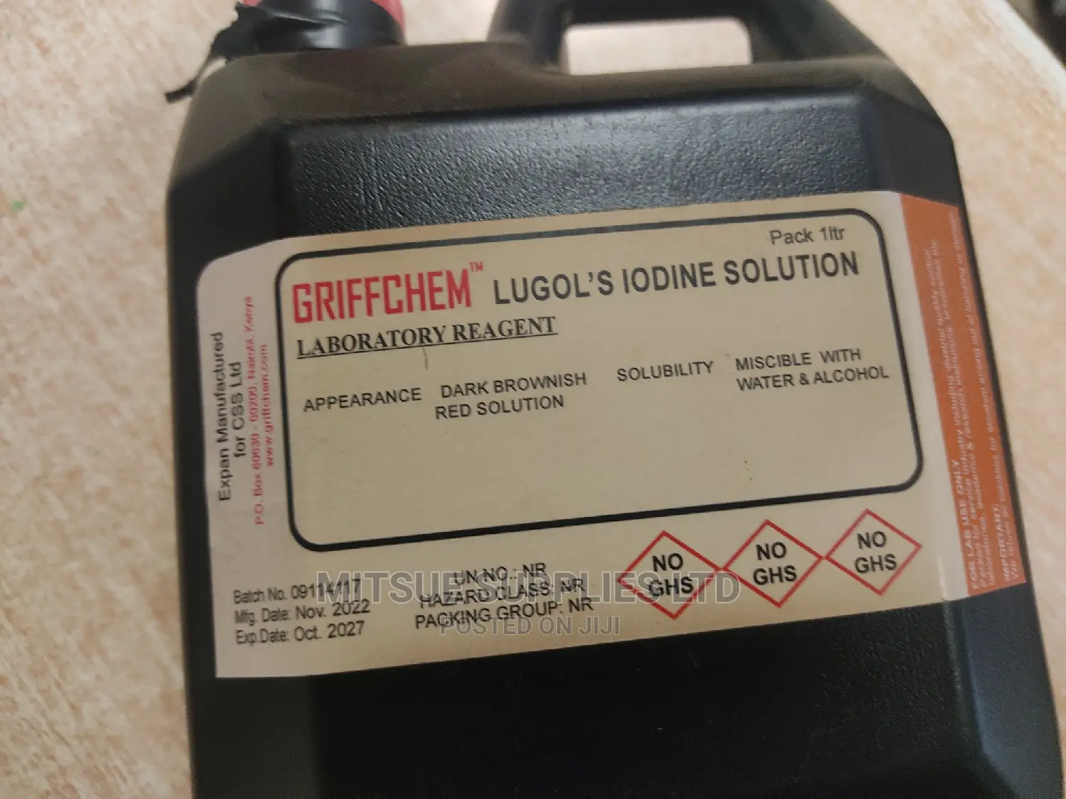 Lugol's Iodine Solution 1L Griffchem