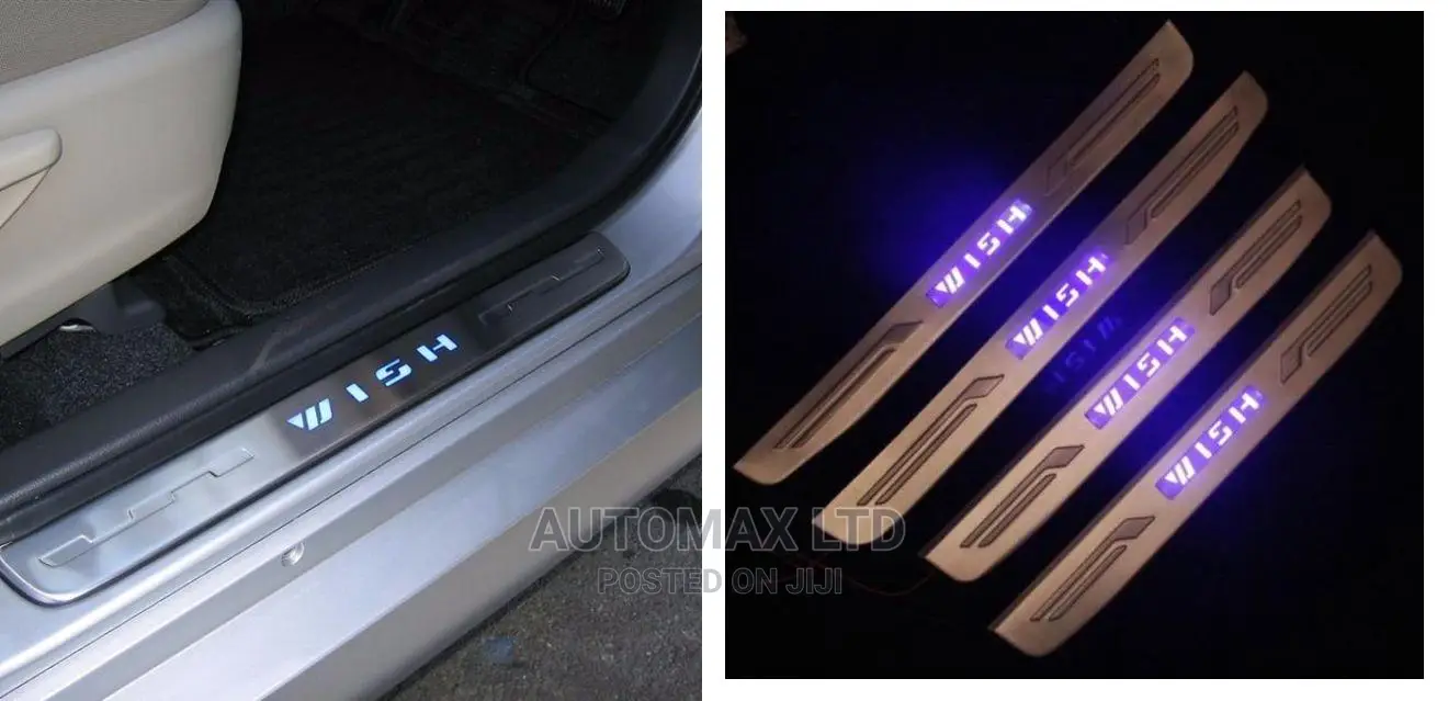 Toyota Wish, Door Scuff Plates With Glowing Led
