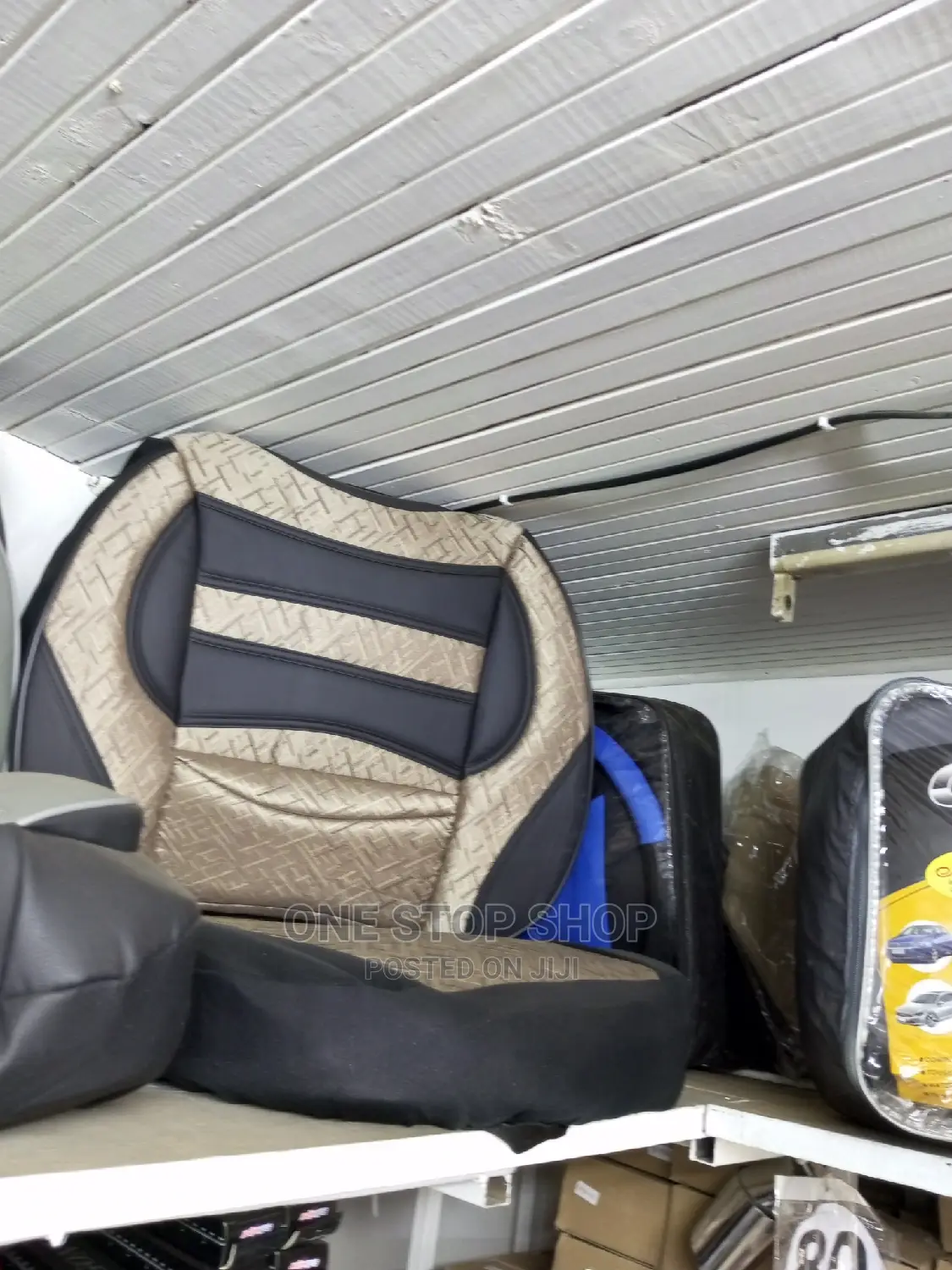 Black Baije 5 Seater Car Heavy Fabric Seat Cover