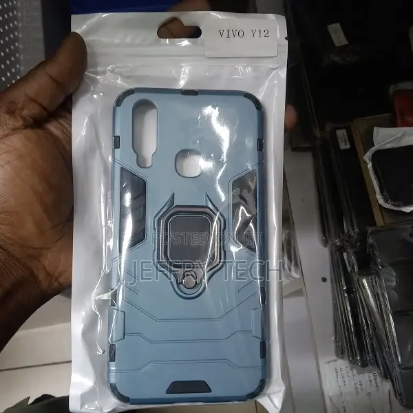 Vivo Y12 Case Duty Shockproof Armor Kickstand With Ring Hol