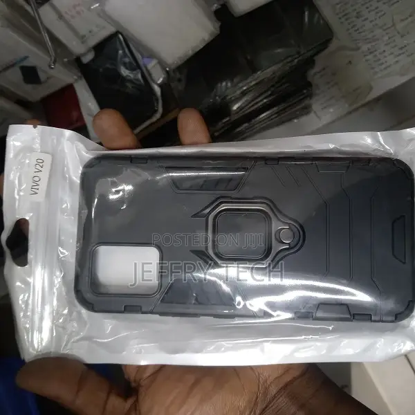 Kickstand Case for Vivo V20 Ring Holder Graphic Design Armor