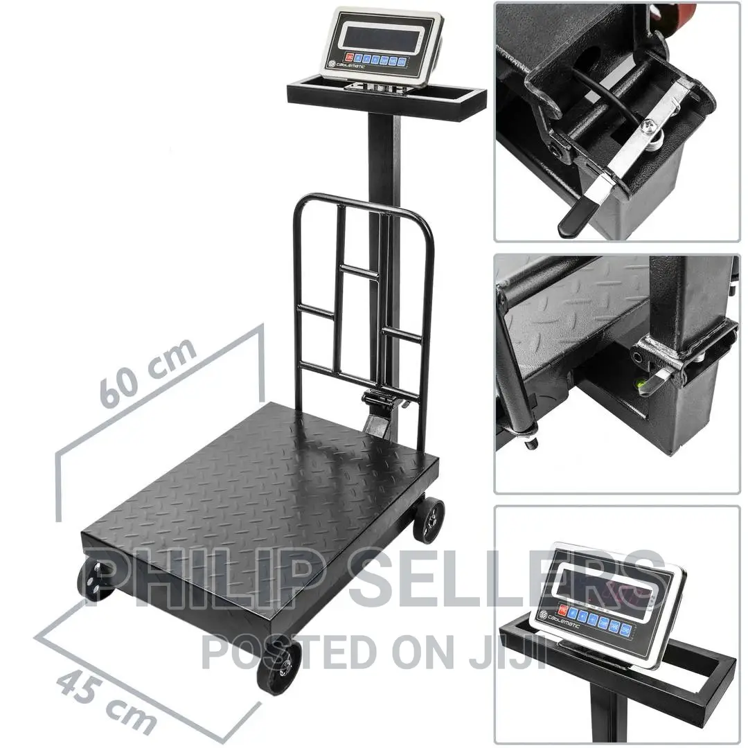Industrial Scale With 45x60 Cm Platform 500 Kg With Wheels