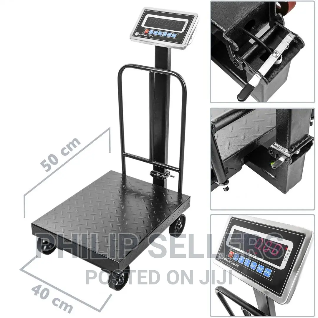 Industrial Scale With 40x50 Cm Platform 200 Kg With Wheels