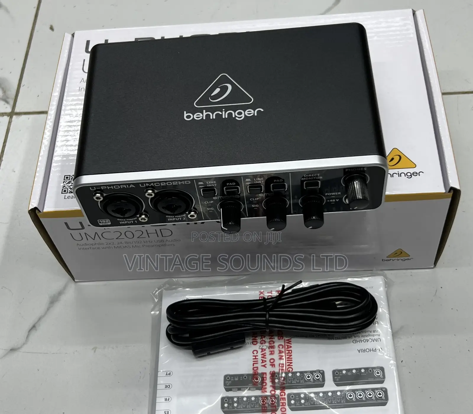 UMC202HD 2x2, 24-Bit/192 KHZ USB Audio Interface
