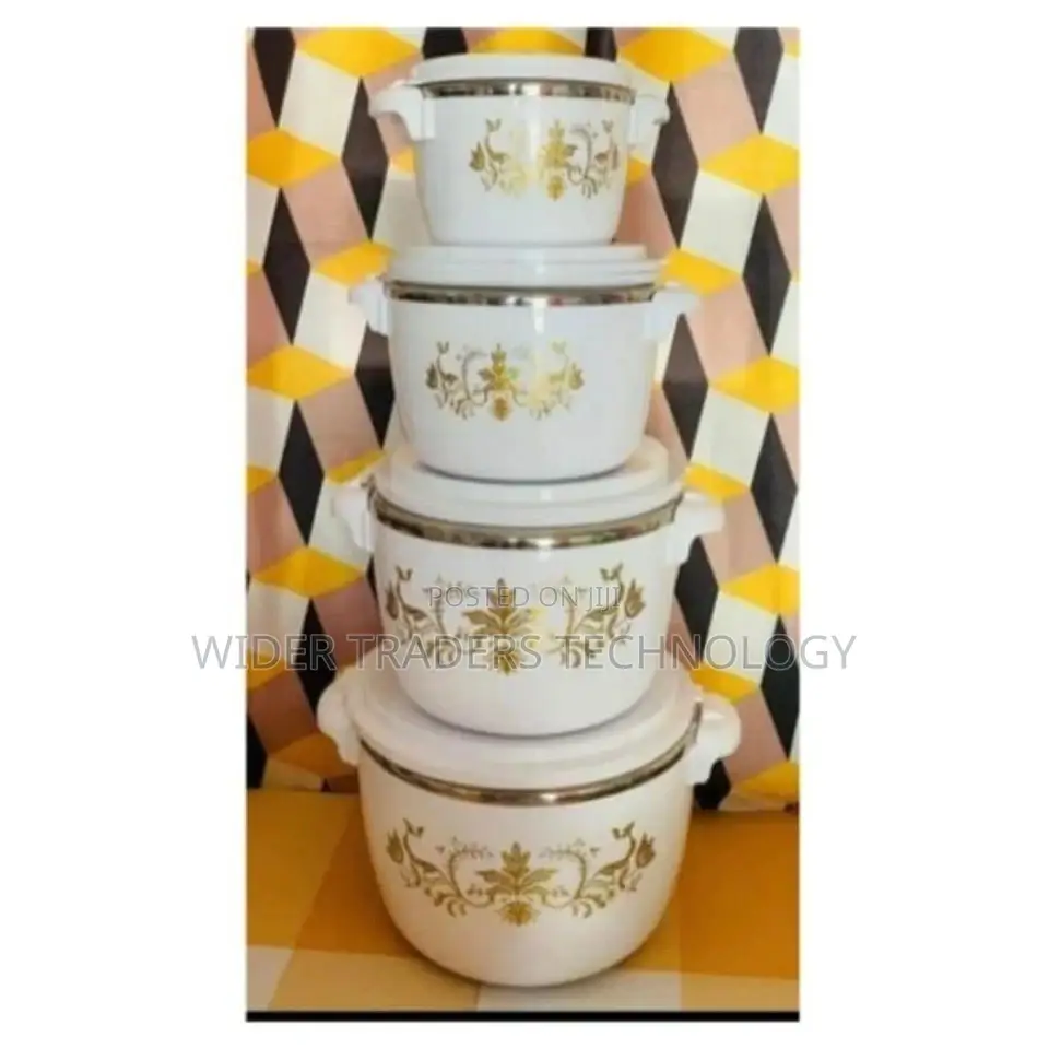 4 Casserole 4pcs Insulated Hotpots-Stainless Steel Inside.