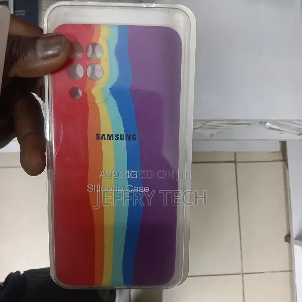 Rainbow Phone Back Cover for Samsung Galaxy A22 (Soft, Rainb