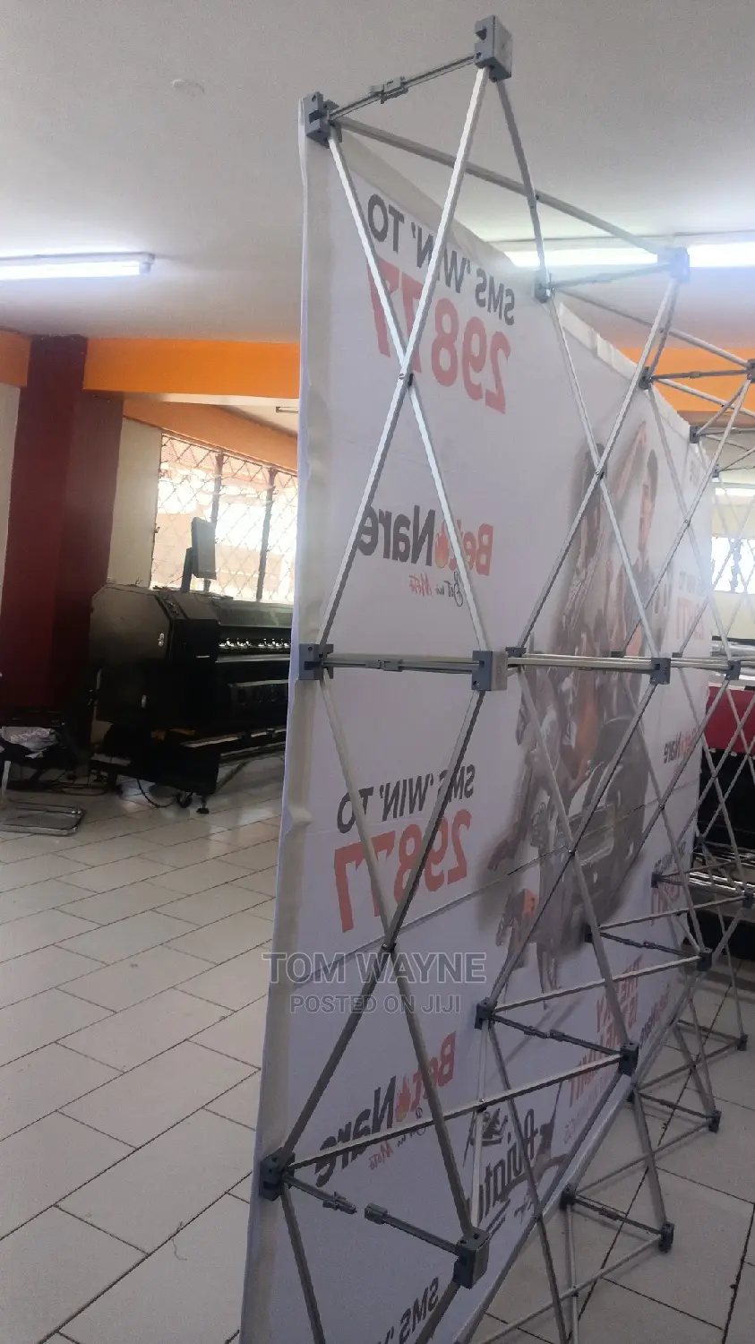 Backdrop Banner, Foldable Stand Printed on Strong Fabric