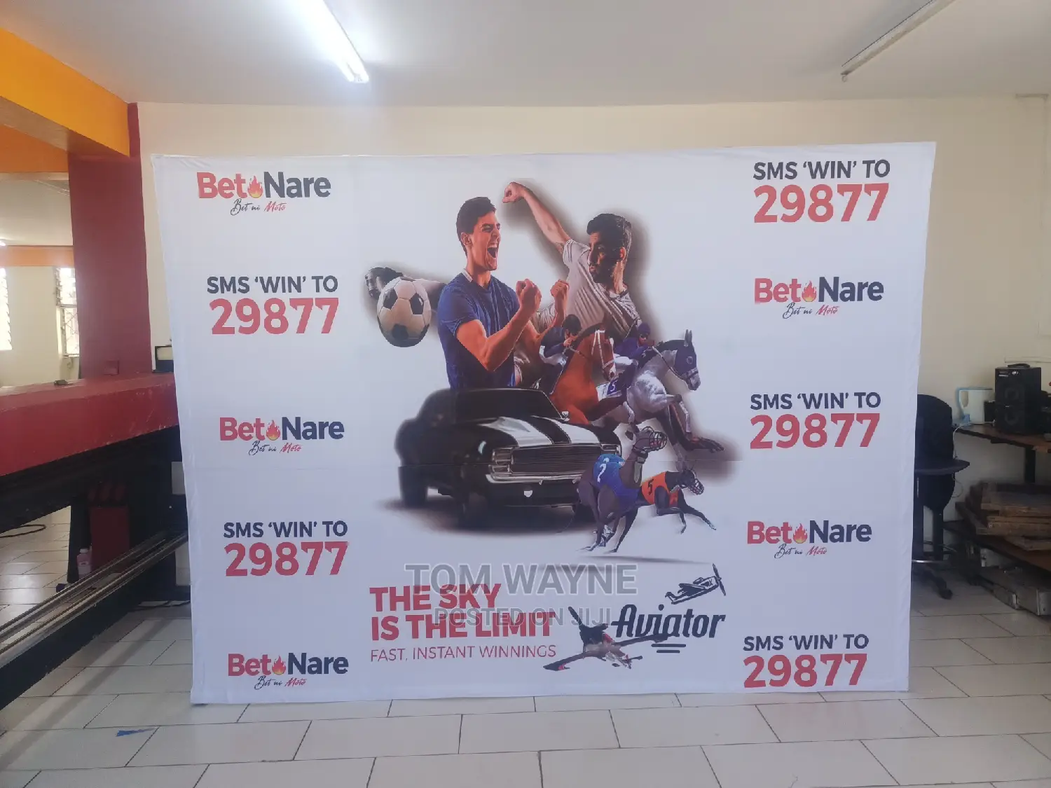Backdrop Banner, Foldable Stand Printed on Strong Fabric