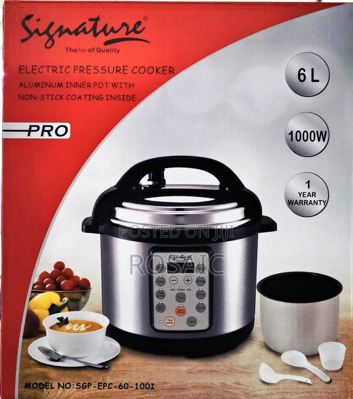 *6 Ltr Electric Pressure Cooker 1000W at 6600*