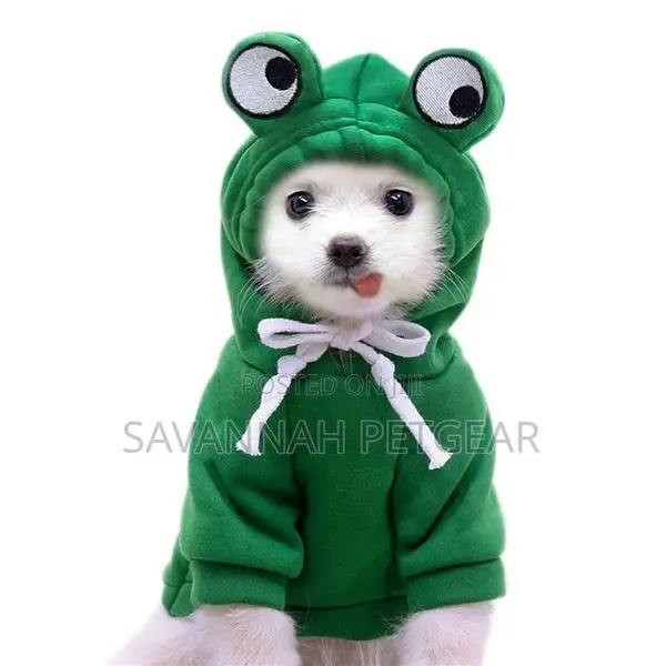 Toon Eyes Green Dog and Cat Hoodie