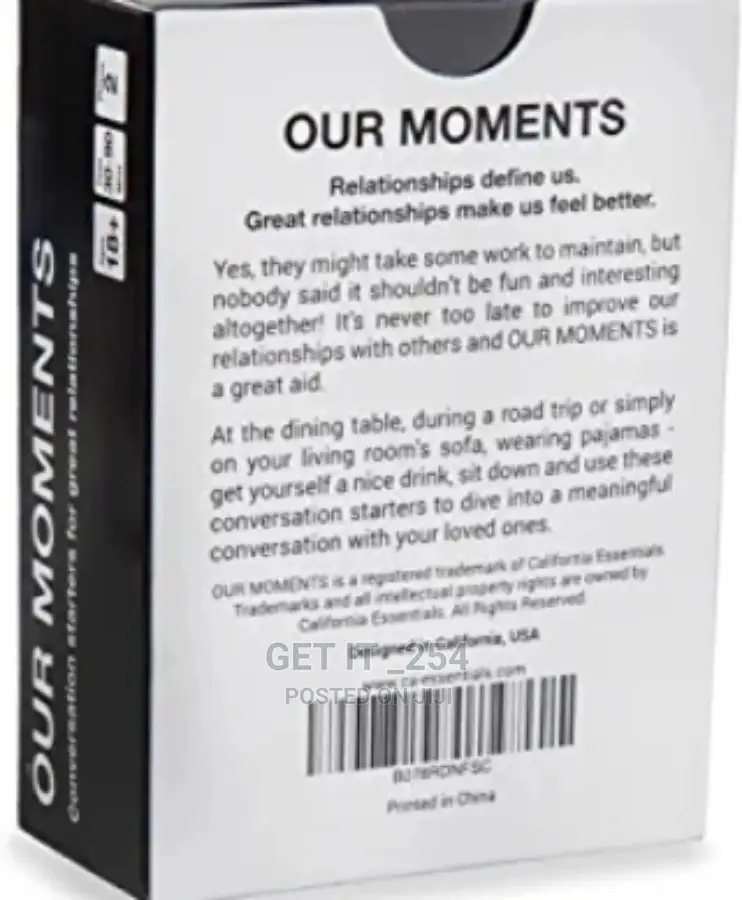 OUR Moments Card Game