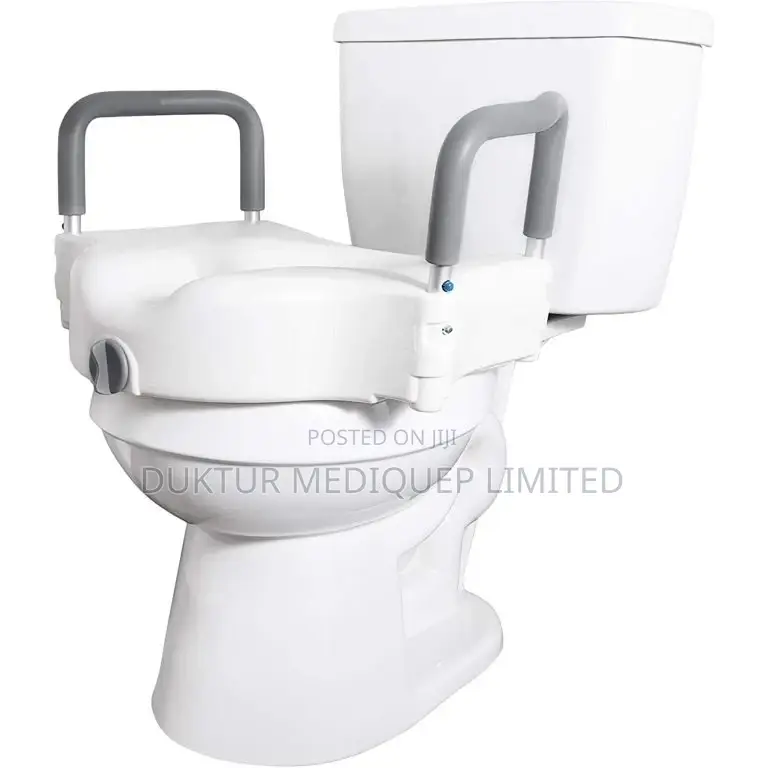 Medical Raised Toilet Seat Commode Booster Riser With Arms