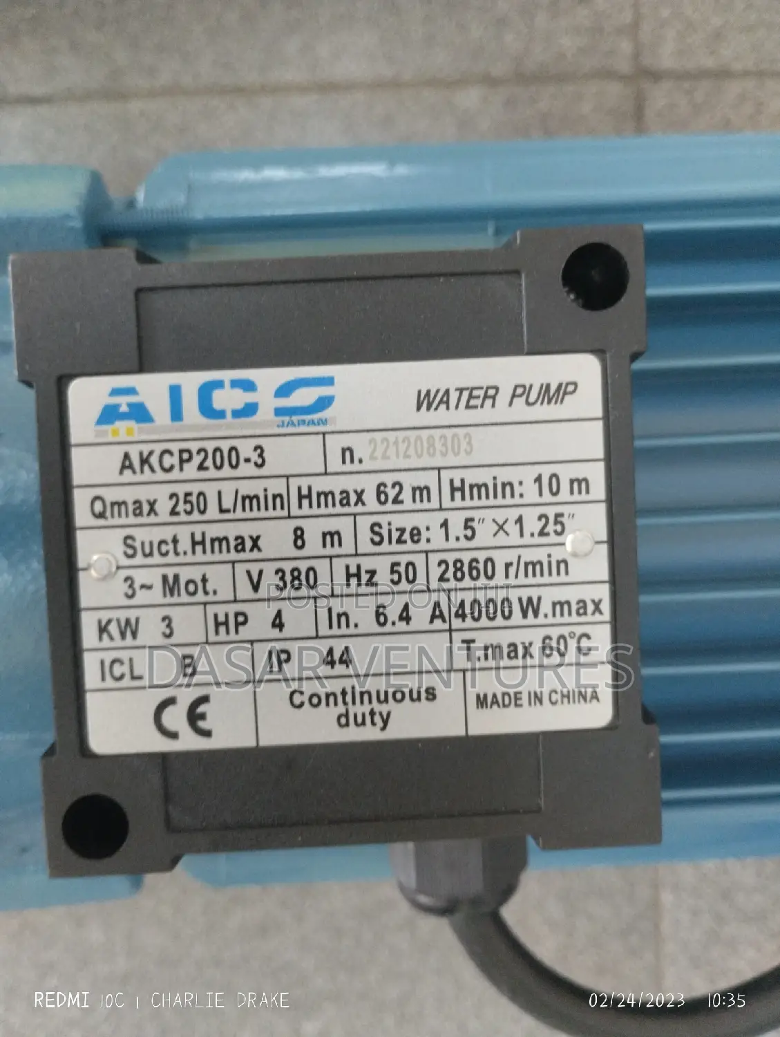 Booster Pump Aico AKCP 200-3