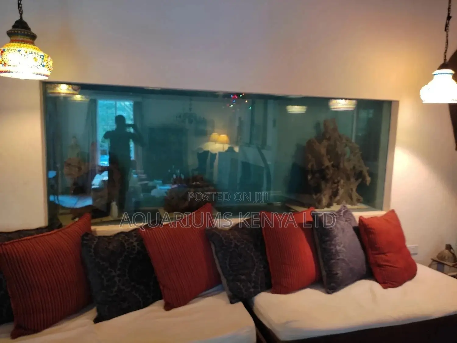 Aquarium Exclusively Custom Made to Separate Rooms, Aquarium