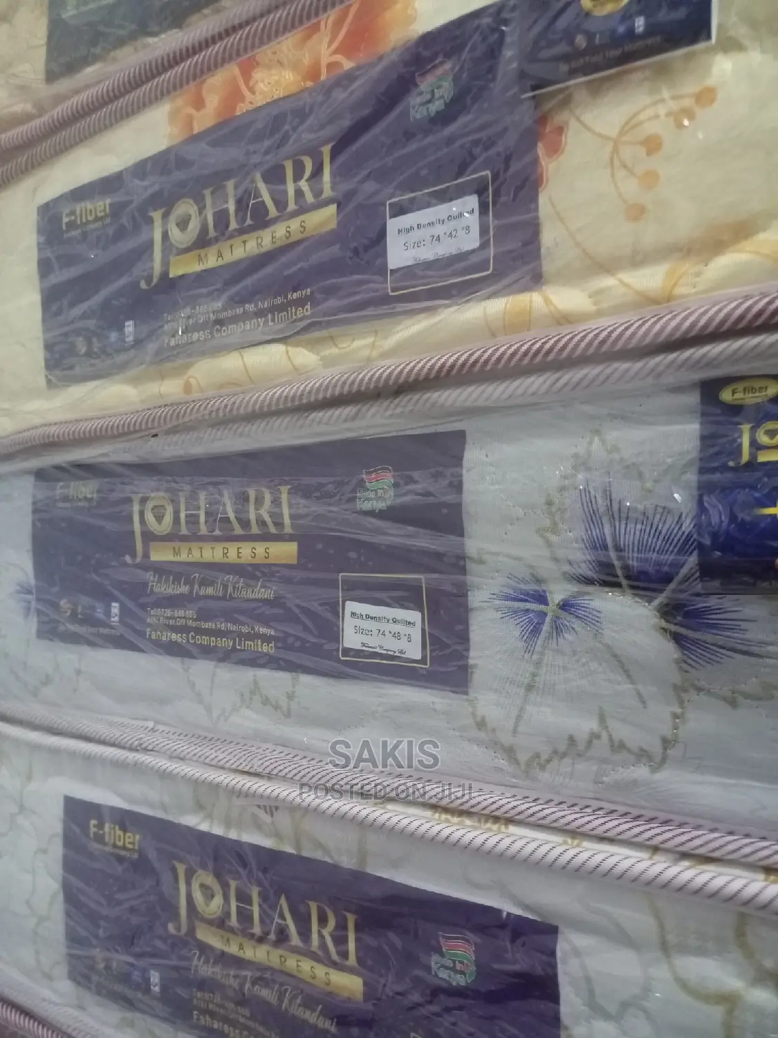 Nivutie! 8inch 5 X 6 Fibre Mattresses HD Quilted. We Deliver