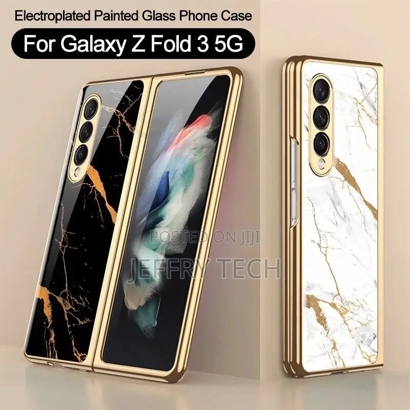 Samsung Galaxy Z Fold 3 Marble Tempered Glass Plating PC F