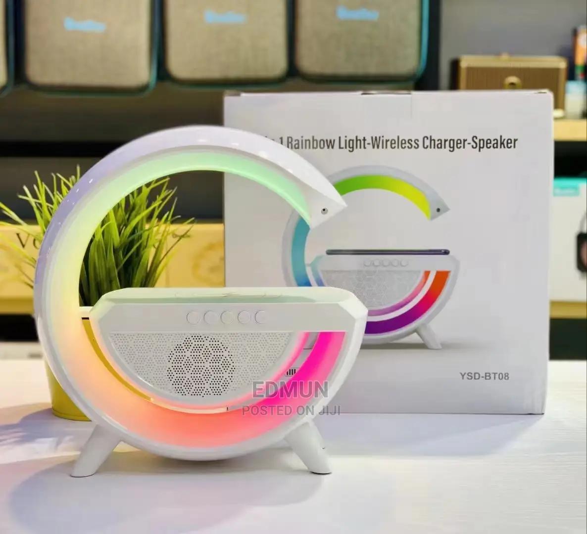 3 in 1 Rainbow Light-Wireless Charger-Speaker