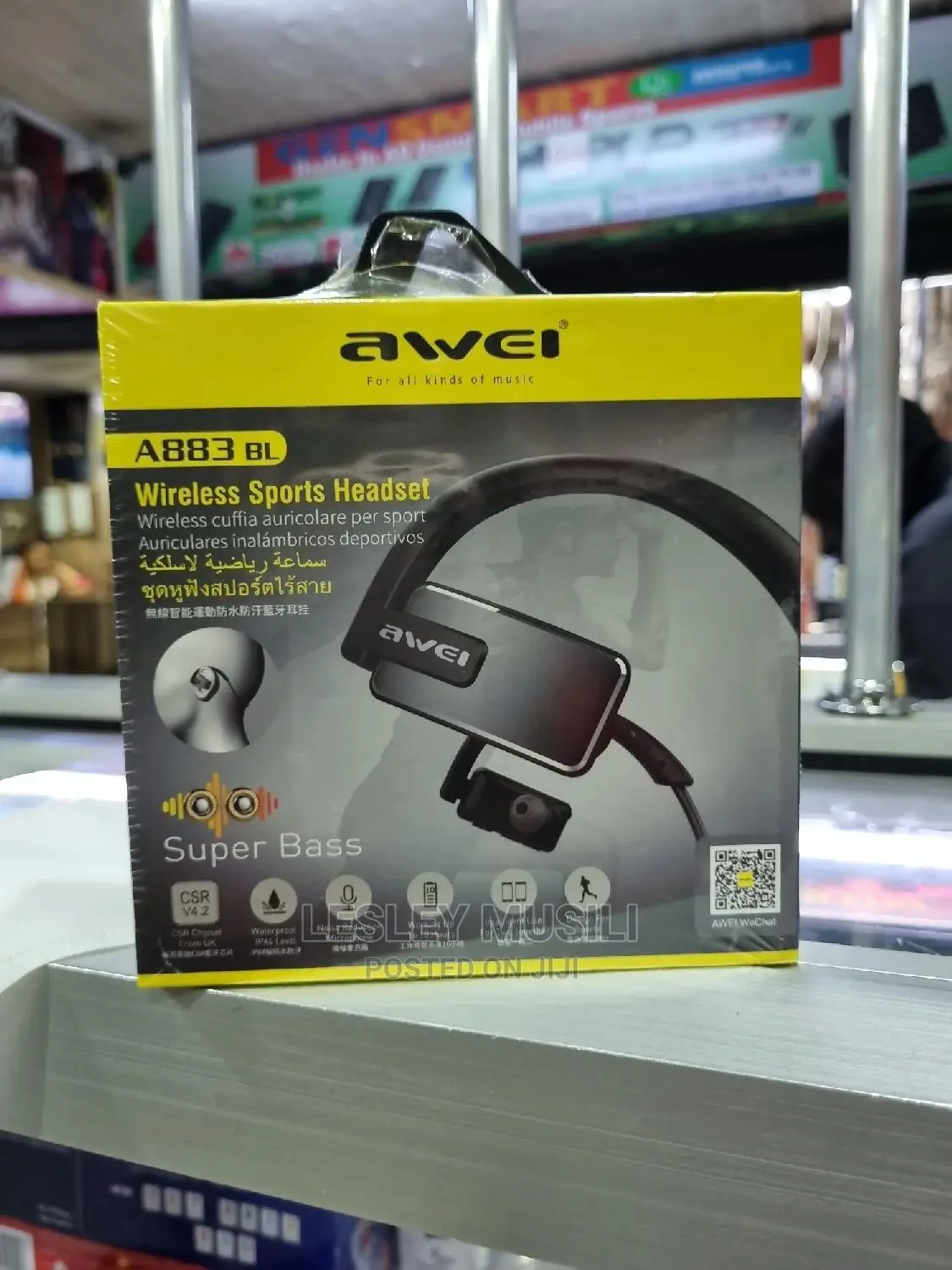 AWEI A883BL Sport Bluetooth-Compatible Earphone
