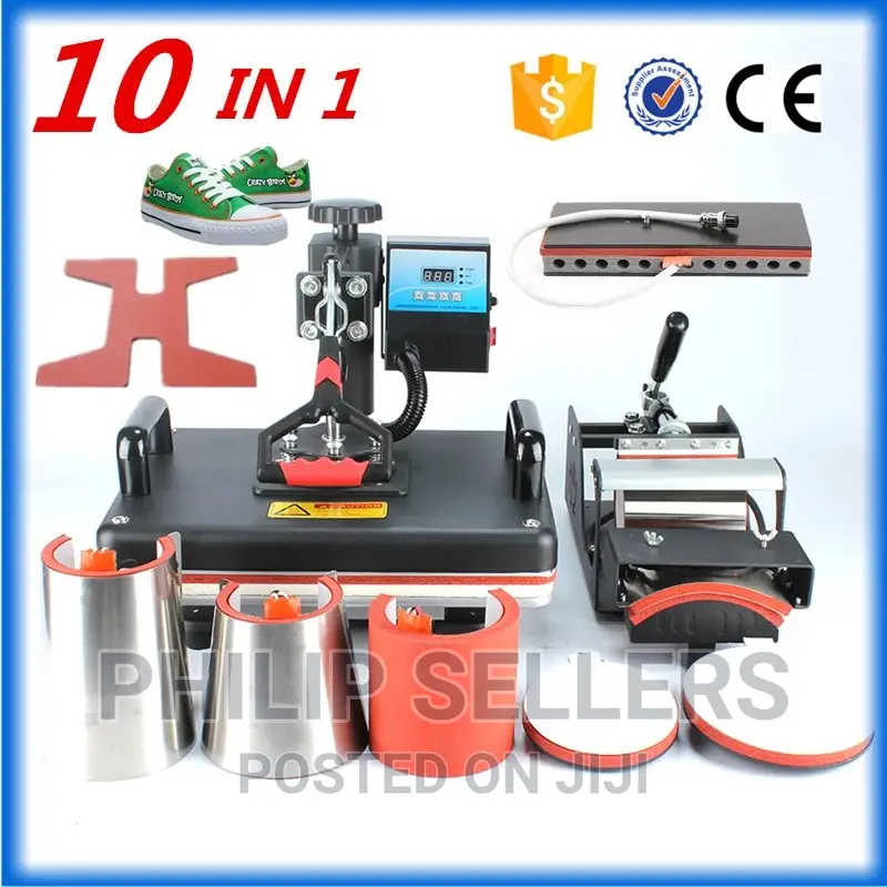 Double Display 10 in 1 Combo Heat Press Machine Sublimation
