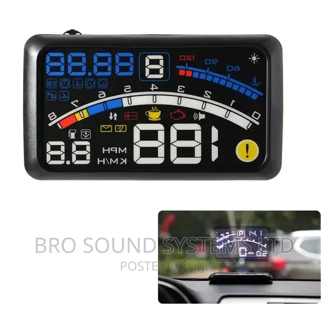 Car Speed Digital Meter Head Up Display via Obd