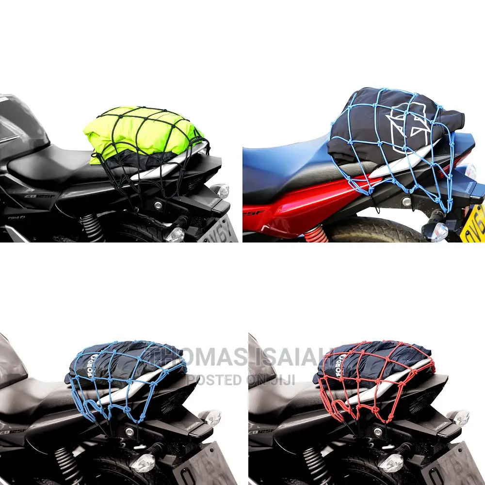 Elastic Bungee Cord Cargo Net With Metal Hooks For Bicycle,