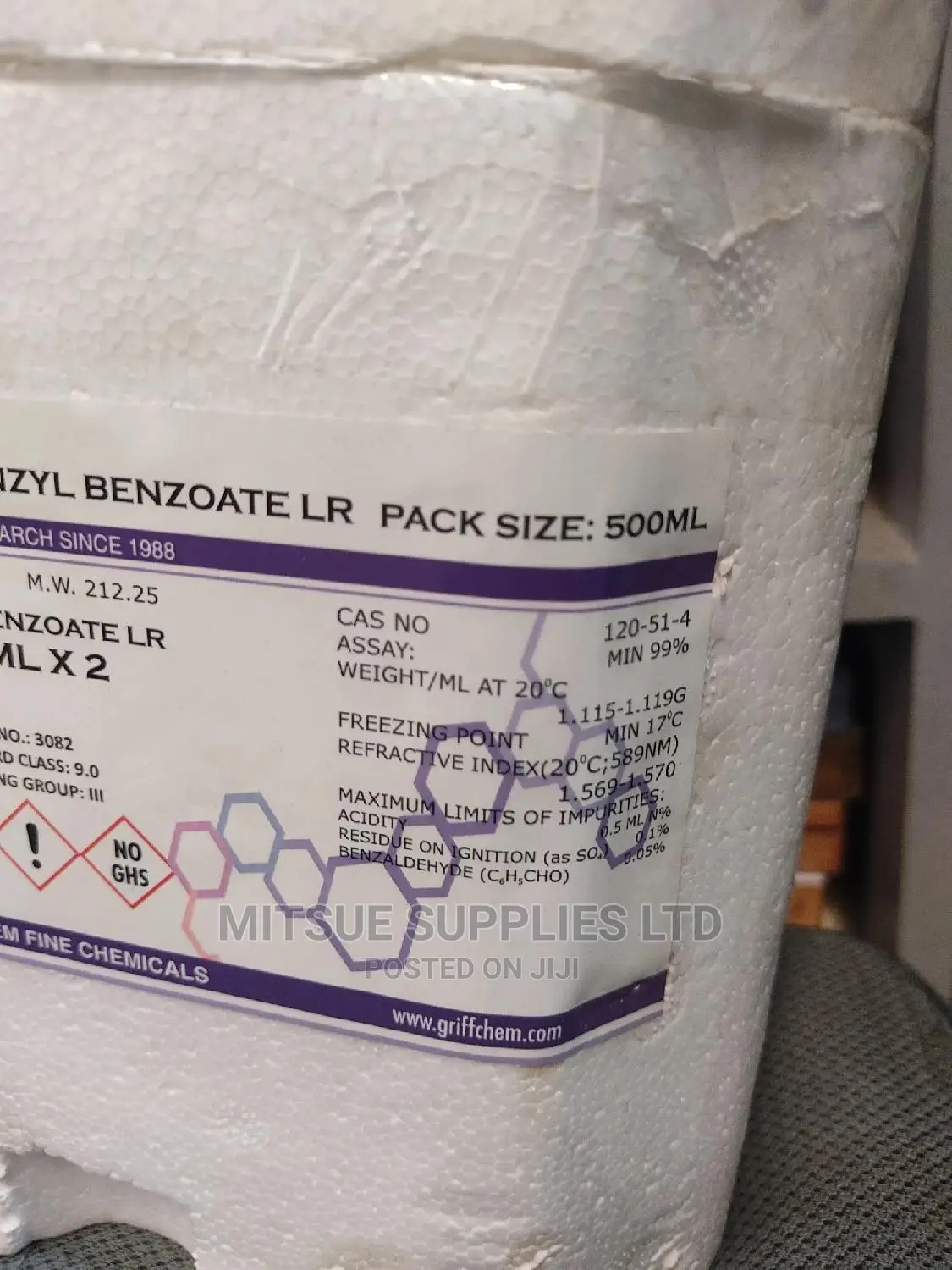 Benzyl Benzoate 500ml Griffchem