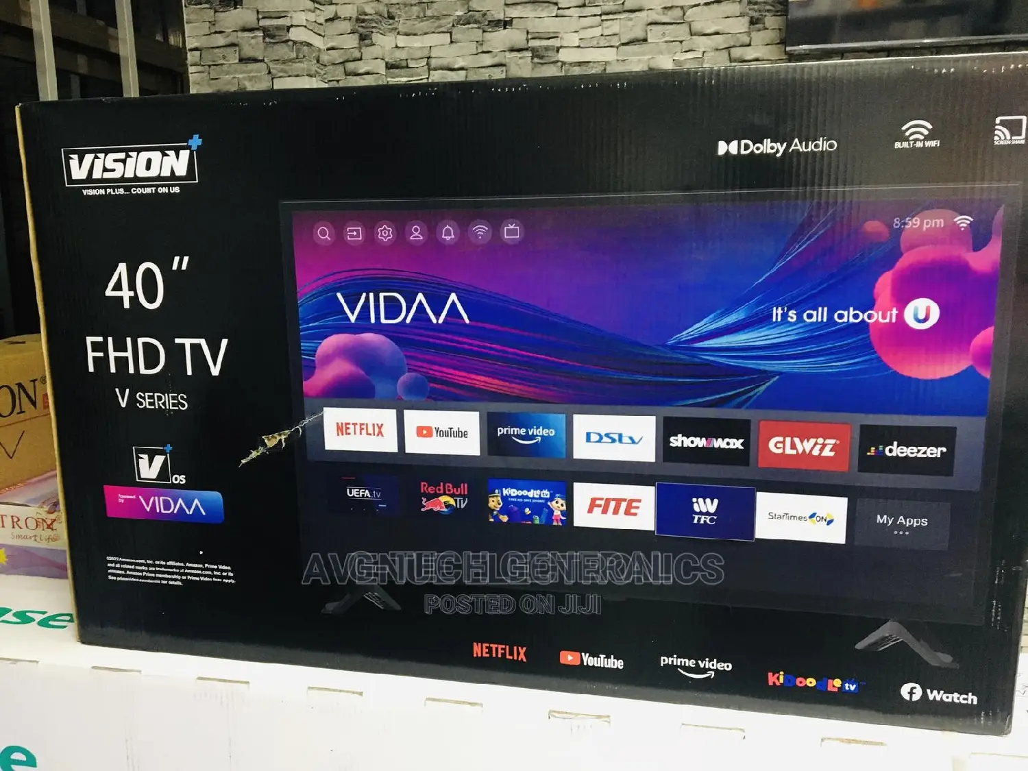 Vision Plus 40''full HD v Series Smart Tv,(Vidaa Os)