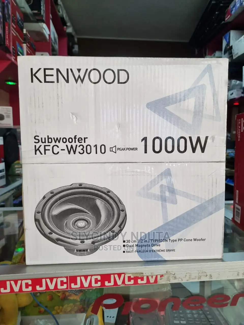 Kenwood(KFC-W3010)1000w Subwoofer