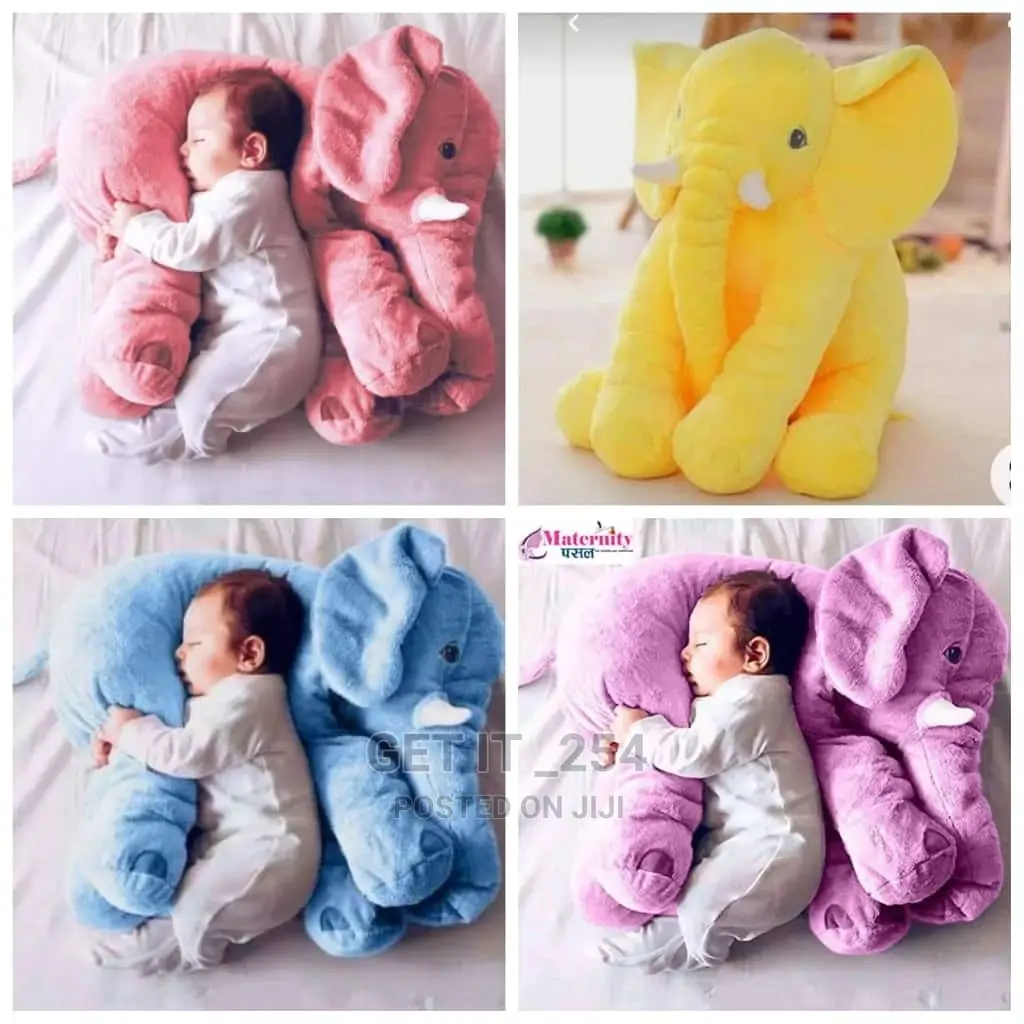 *Elephant Plush Baby Pillow* Colors Available: Pink
