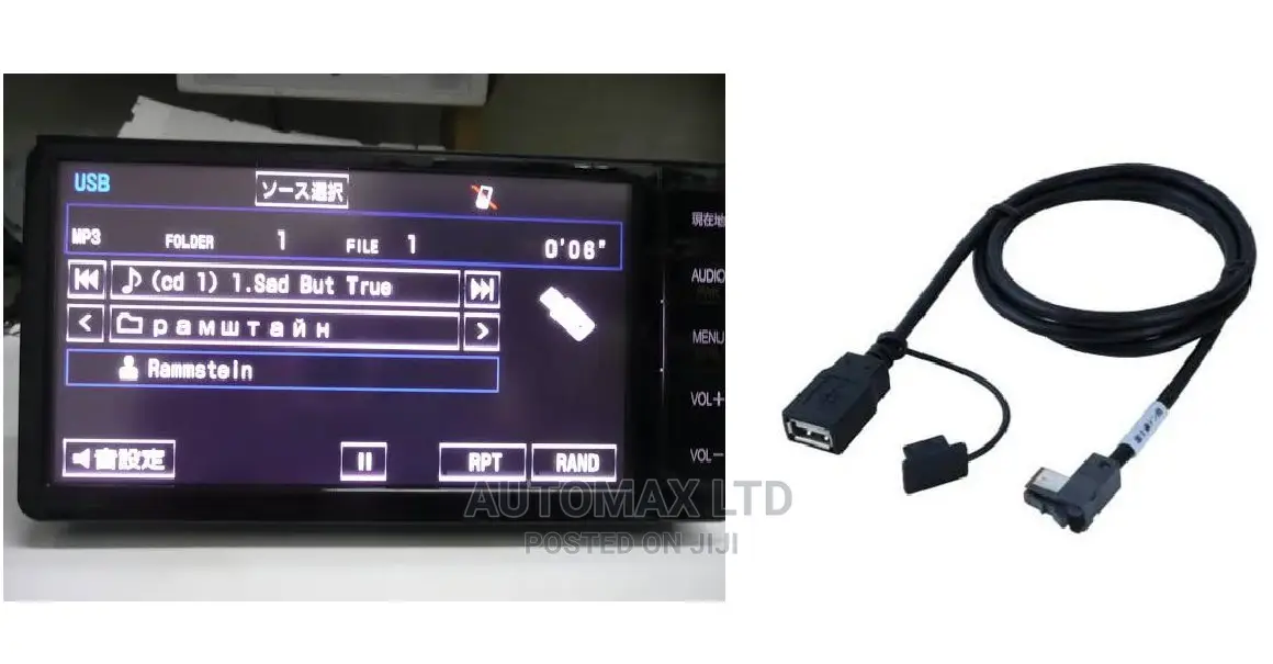 Toyota USB Cable. For Ex-Japan Radios