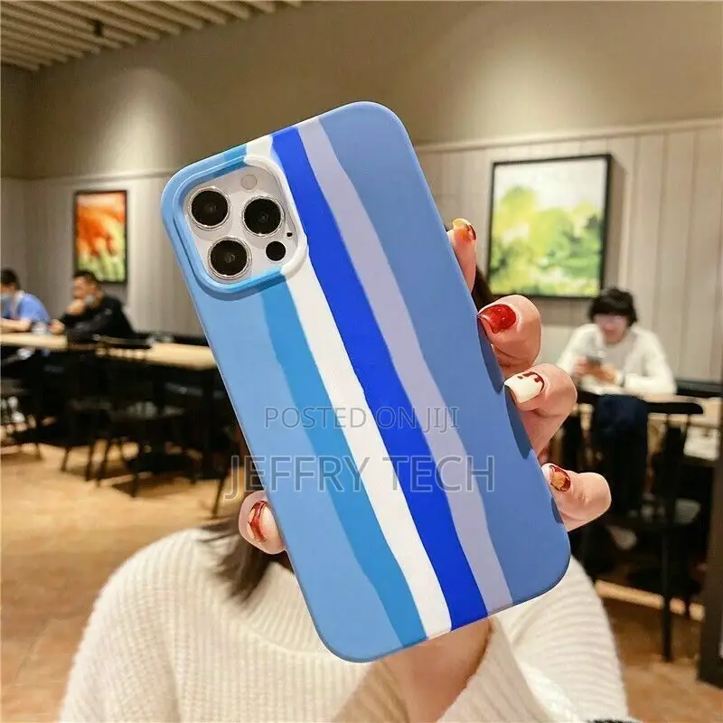 iPhone 14 13 12 Pro Max 11 XS XR 7 8 Liquid Silicone Rainbo