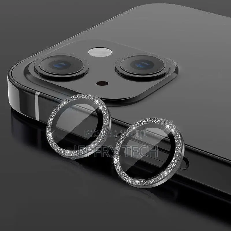 iPhone 14 13 Pro Max 11 12 Glitter Bling Lens Tempered Glas