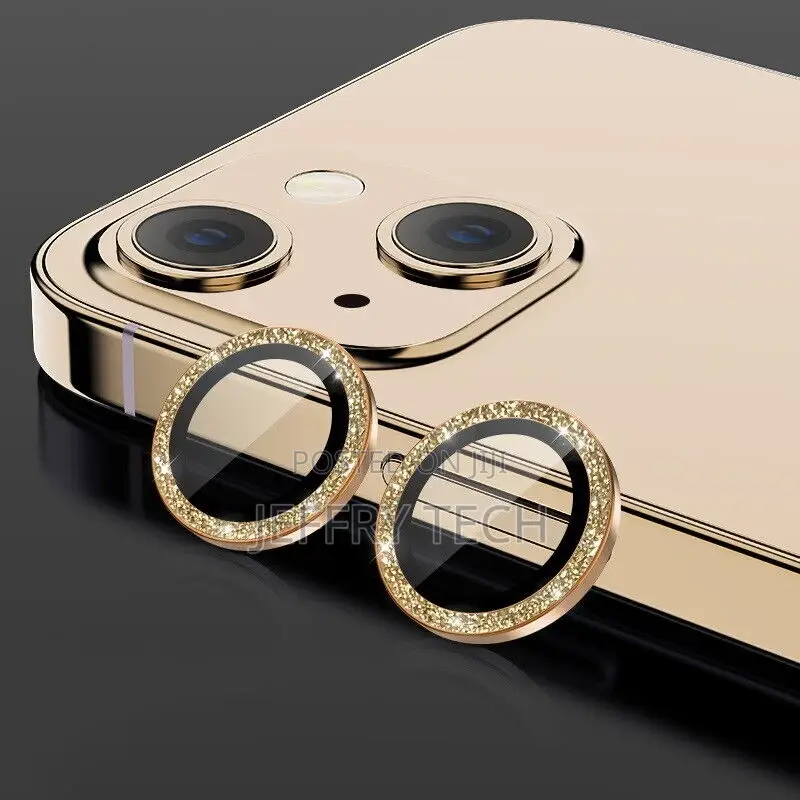 iPhone 14 13 Pro Max 11 12 Glitter Bling Lens Tempered Glas