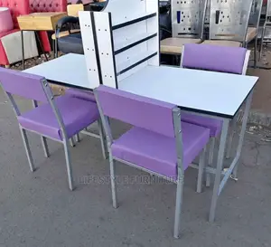 Manicure Set. Double Table With 4 Chairs