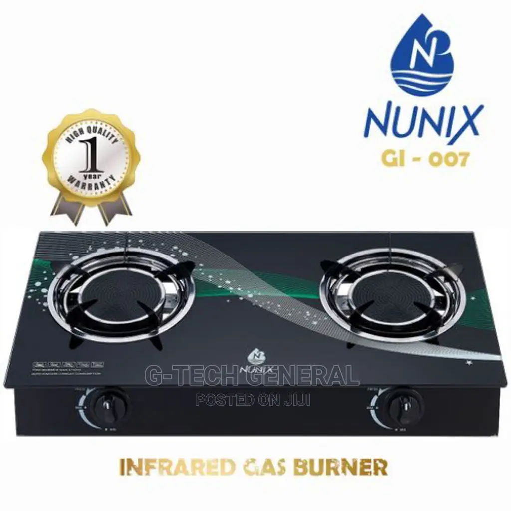 Nunix Infrared Gas Stove Cooker Two Burner
