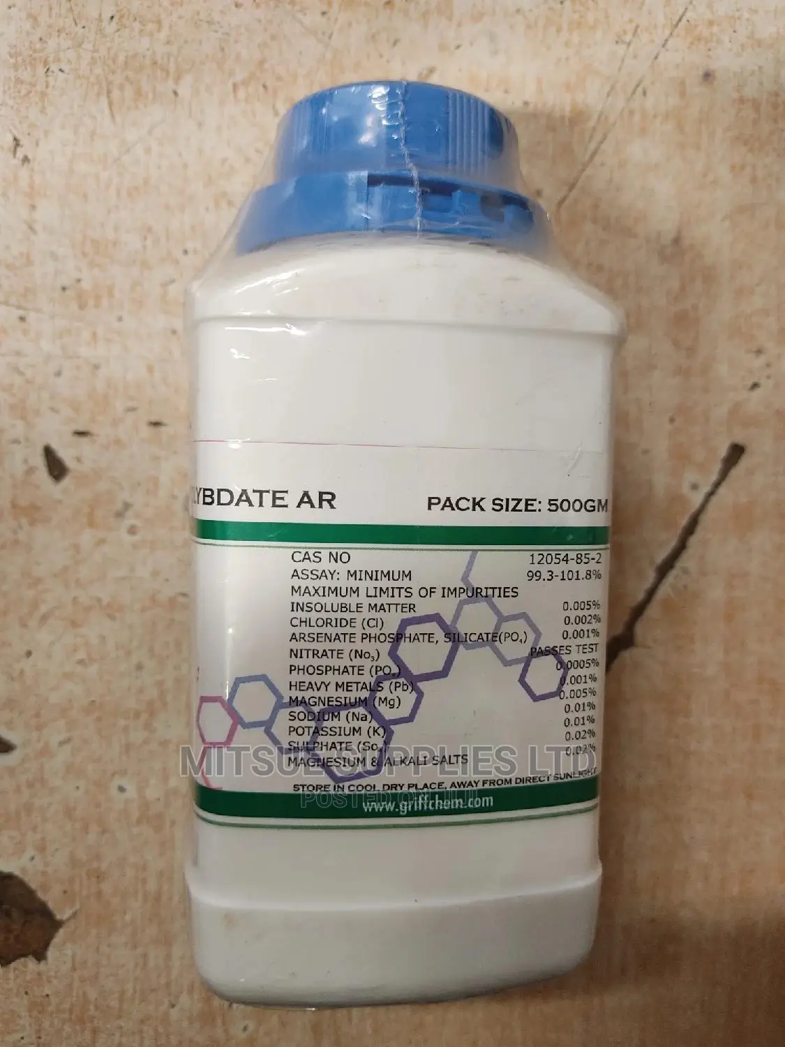 Ammi Molybdate Tetrahydrare AR 500G