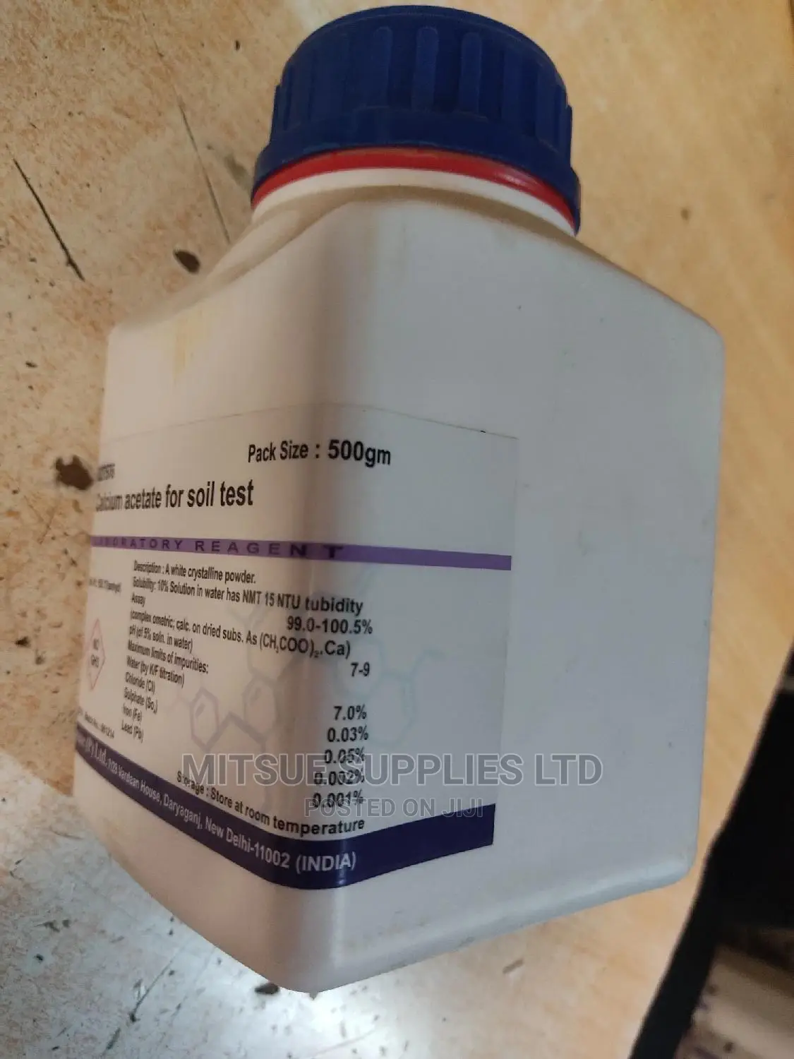 Calcium Acetate for Soil Test 500G