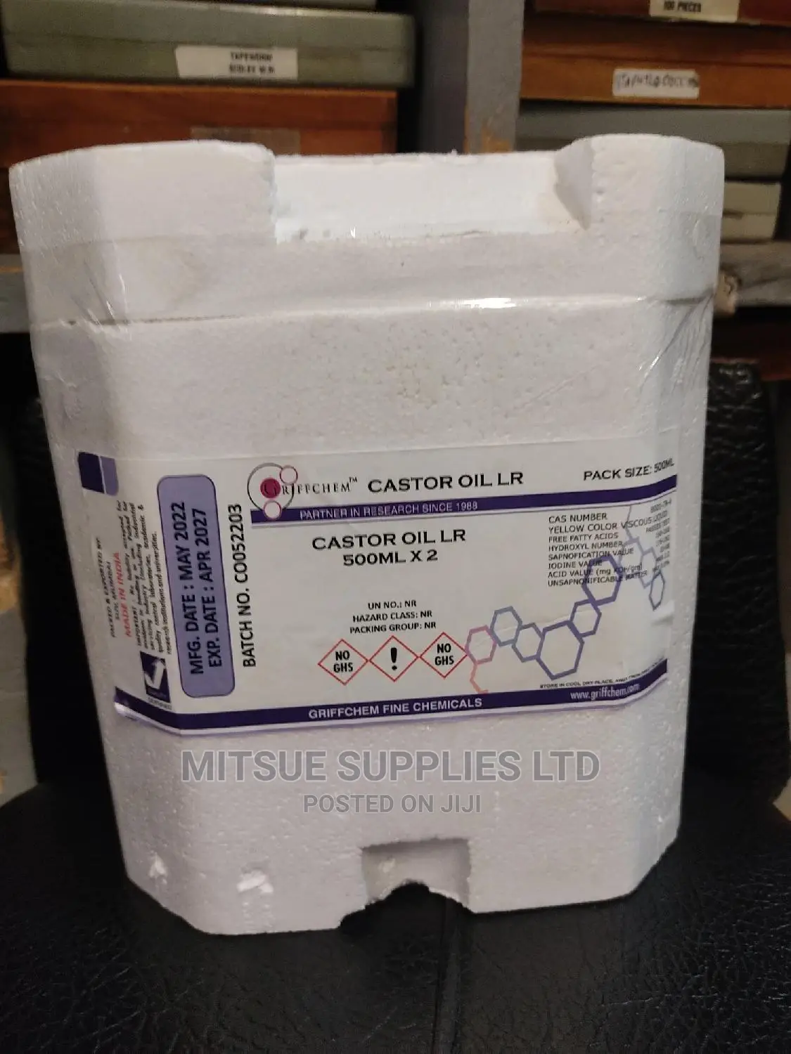 Castor Oil 500ml Griffchem