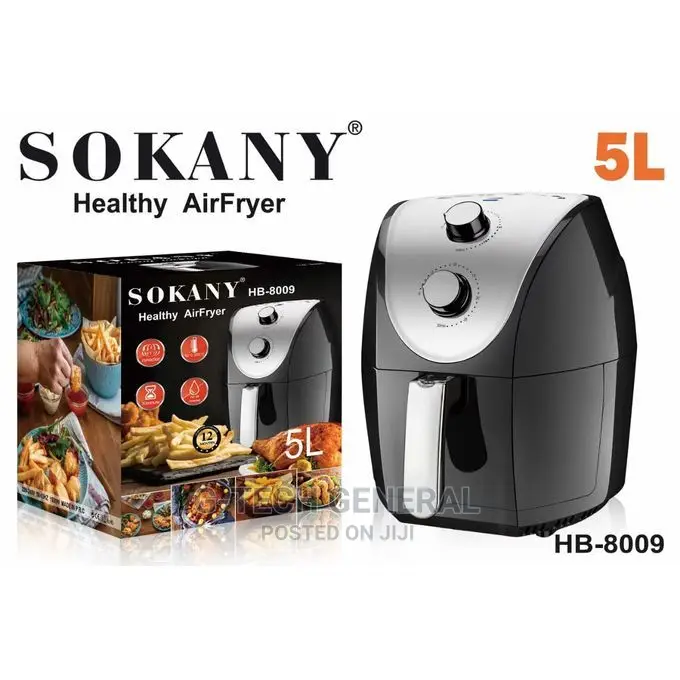 Sokany AIR FRIER 5L Healthier Oil Free Fryer and Fries