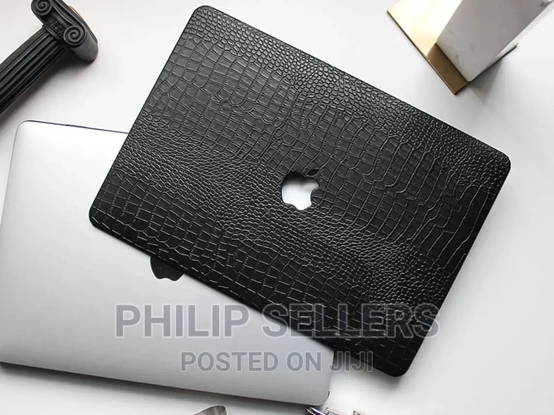 3D Black Crocodile Leather Hard Case Cover for Macbook Air 1