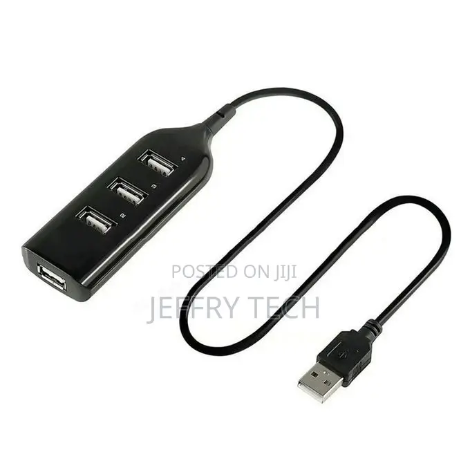Compact Size Mini 4 Port USB 2.0 High Speed Hub Splitter Ada