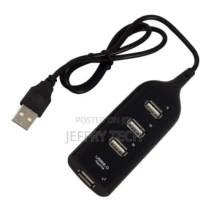 Compact Size Mini 4 Port USB 2.0 High Speed Hub Splitter Ada