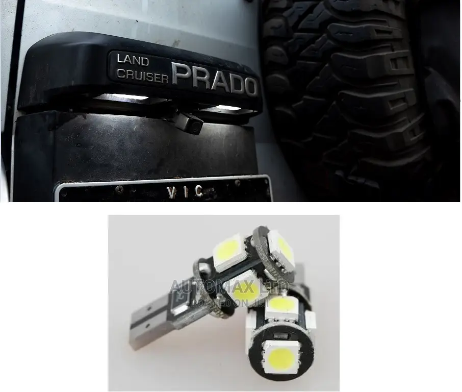 J120: Toyota Land Cruiser Prado. White Led Number Plate Bulb
