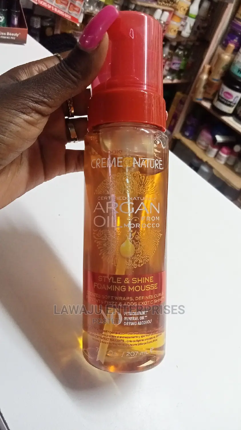 Creme of Nature Argan Oil Style Shine Foaming Mousse 7 Fl