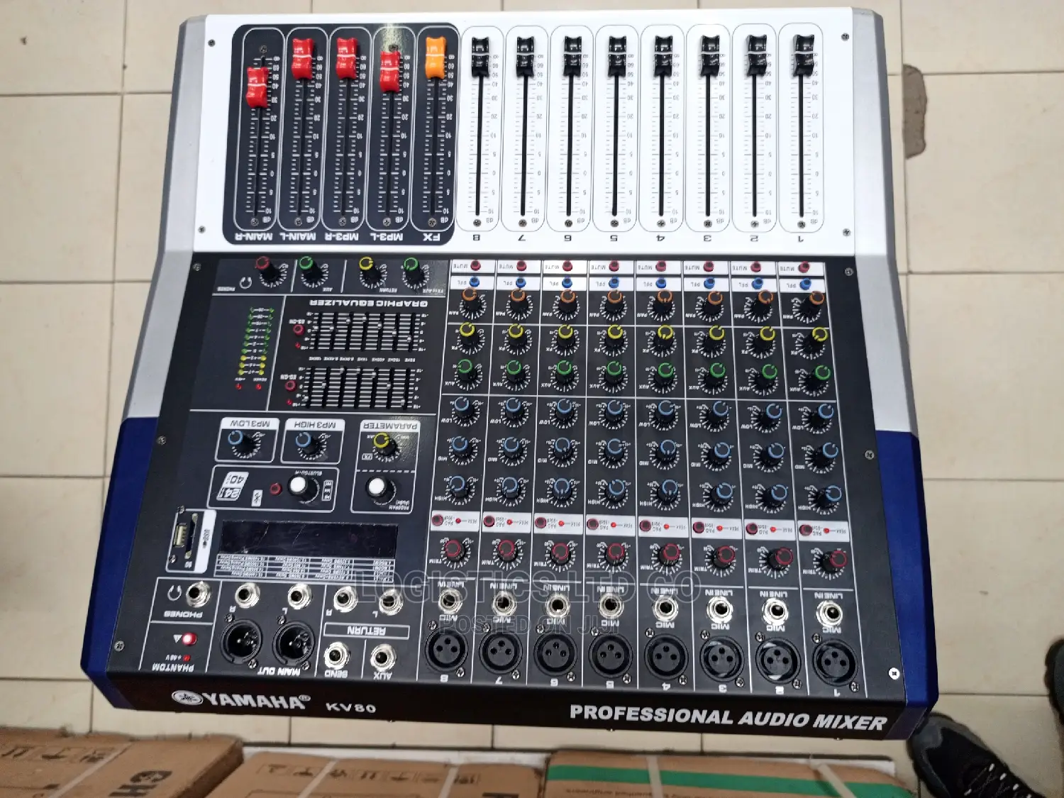 Yamaha Kv80 Pro Powered Mixer 8 Channel With Usb/Bt
