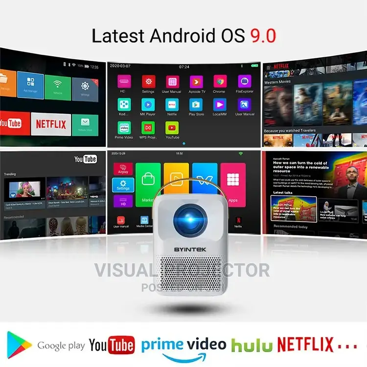 BYINTEK C750 1080P Smart Android WIFI in Build Battery