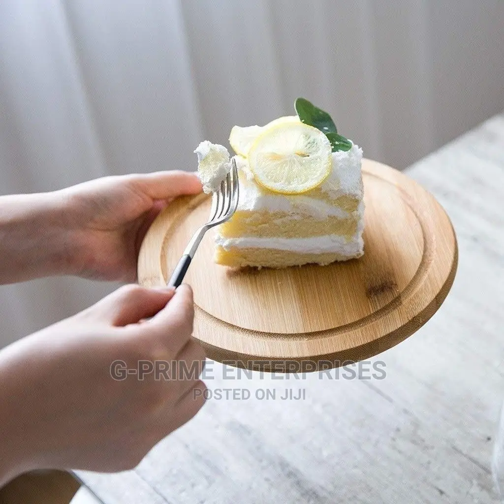 Glass Cake Cover With Bamboo Base