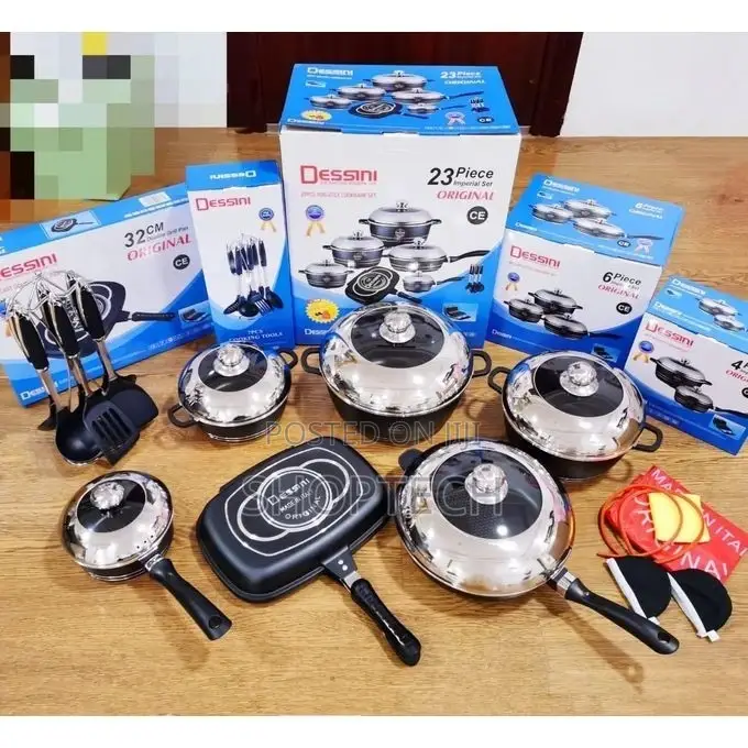 Dessini Die Cast Aluminium Set - 23 Pcs Cookware Set
