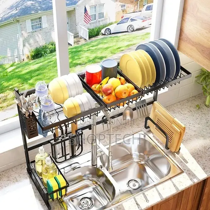 Generic 2 TIER Stainless Over the Sink Dish Drying Rack
